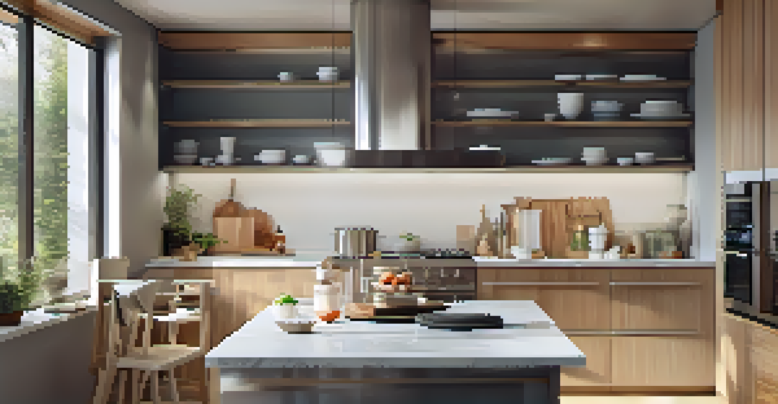 A bright and tidy kitchen with polished surfaces, organized utensils, and natural light coming through a window.