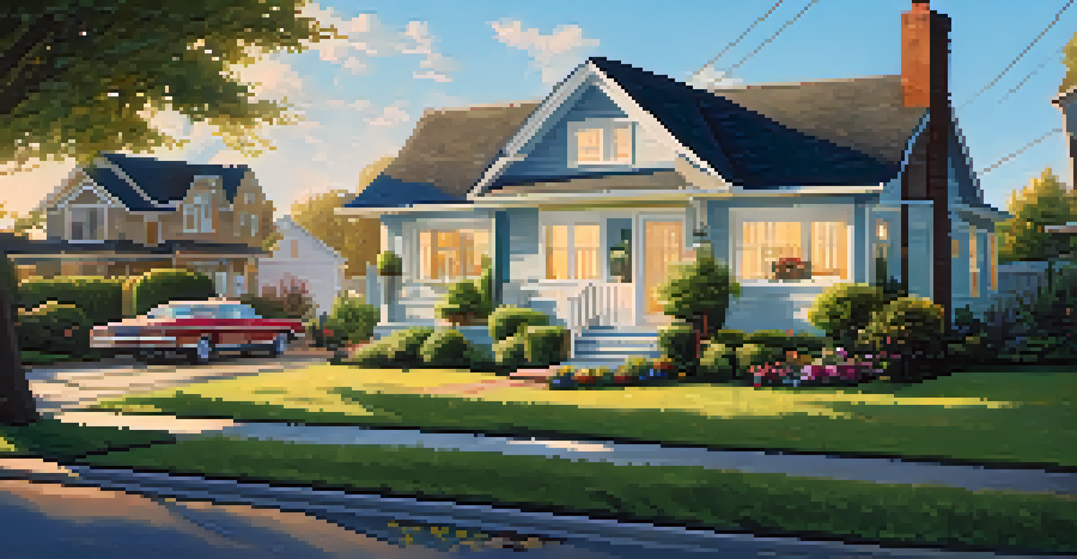 A beautifully renovated house with a 'Sold' sign and a happy family celebrating in front.