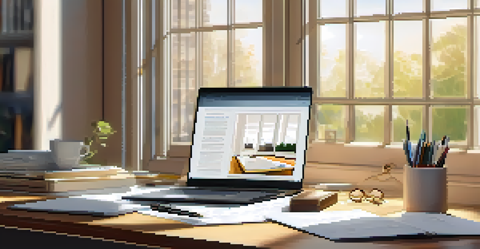 An elegant desk with a laptop, notepad, pen, and family photo, symbolizing estate planning.