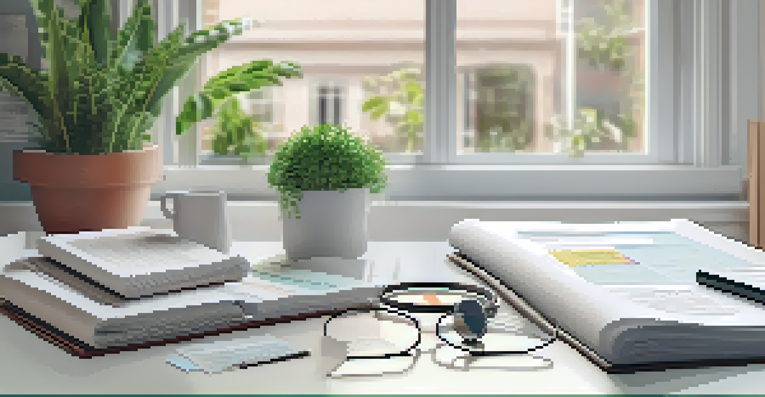 A table displaying insurance documents with a magnifying glass, illustrating policy details.