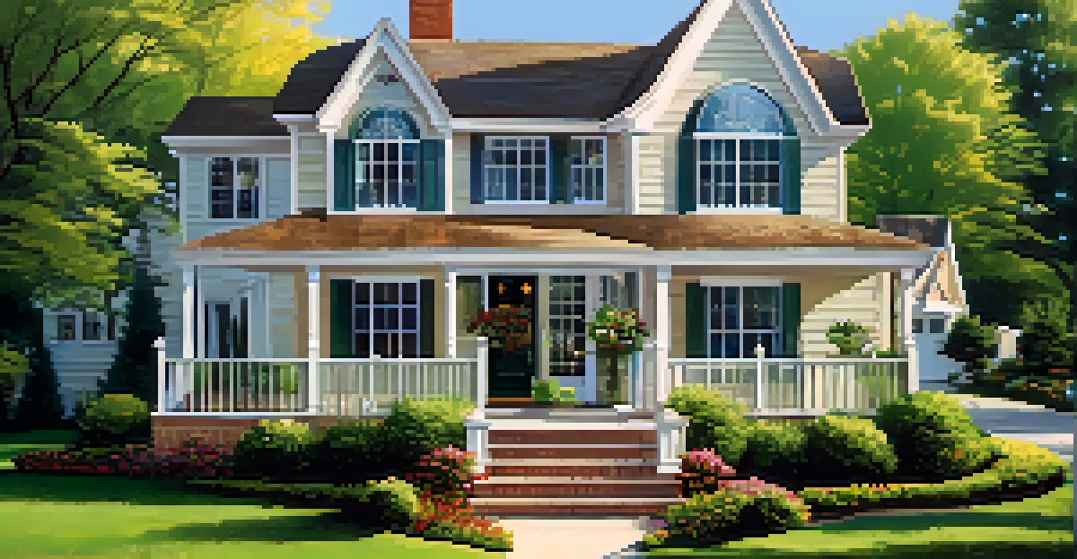 An open house sign on a sidewalk, guiding visitors to a cozy suburban home surrounded by greenery.