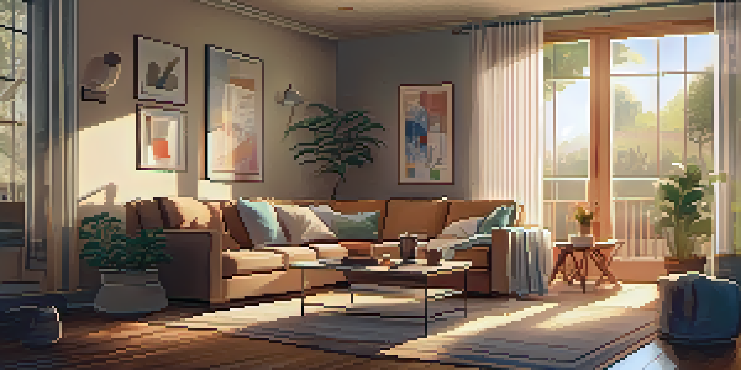 A warm and inviting living room with a family enjoying time together, showcasing a clean and safe environment.