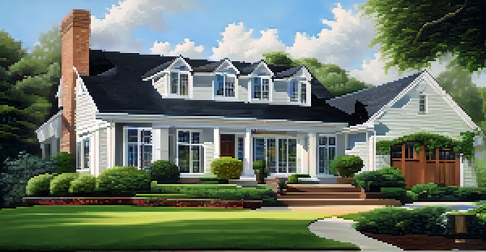 A close-up view of a modern house for sale with a manicured lawn and a 'For Sale' sign.