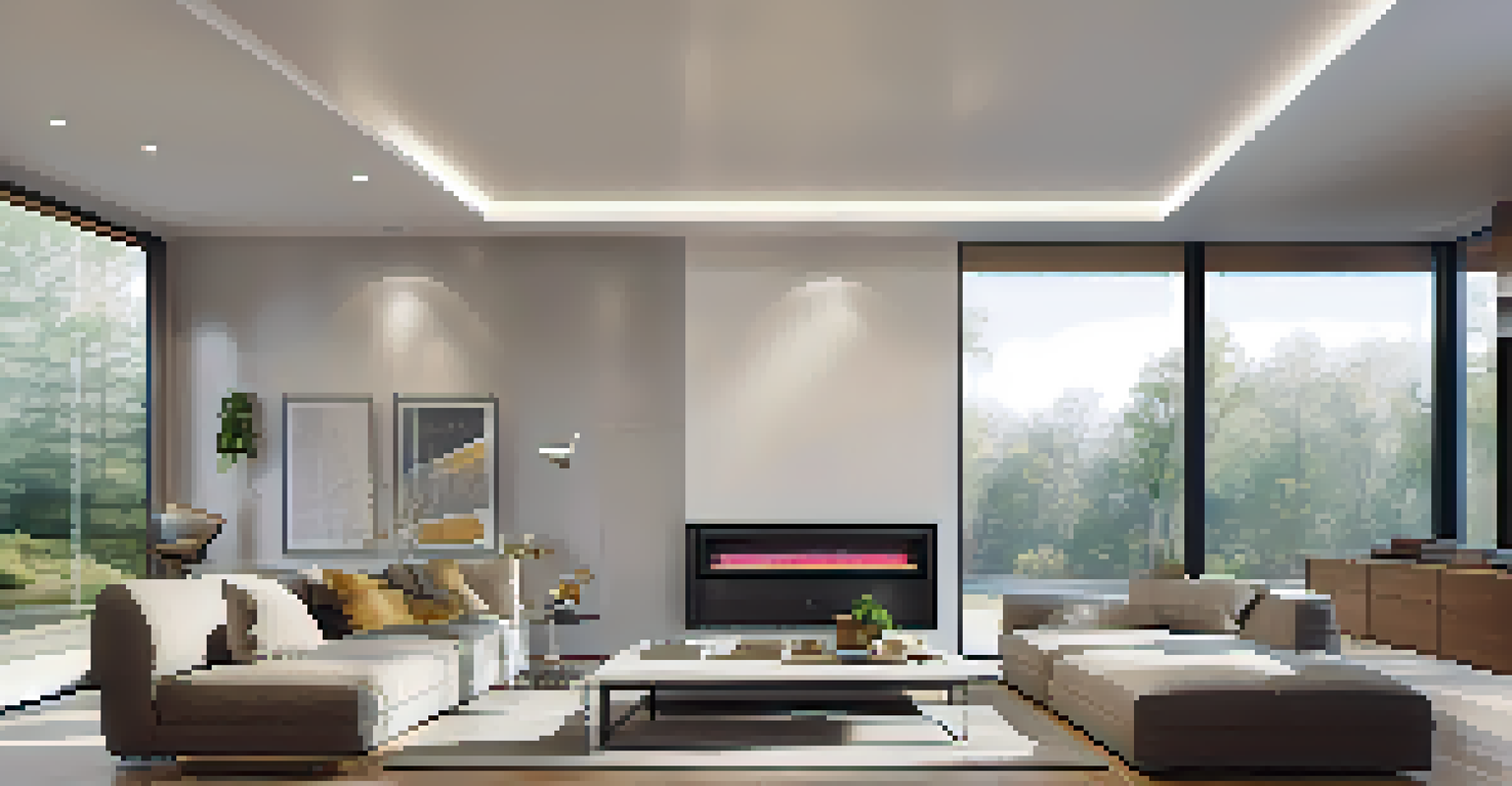 A modern energy-efficient HVAC system with a digital display, installed in a tidy home environment.