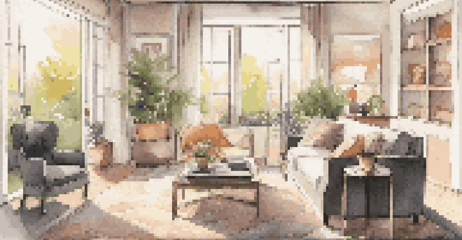 A cozy living room with plush furniture, elegant decor, and soft lighting.