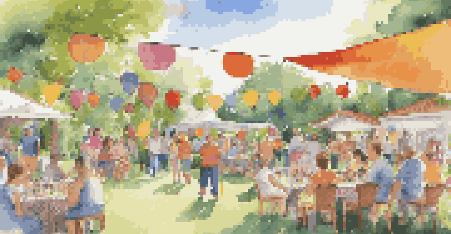 A community event with happy tenants enjoying activities organized by a property manager.