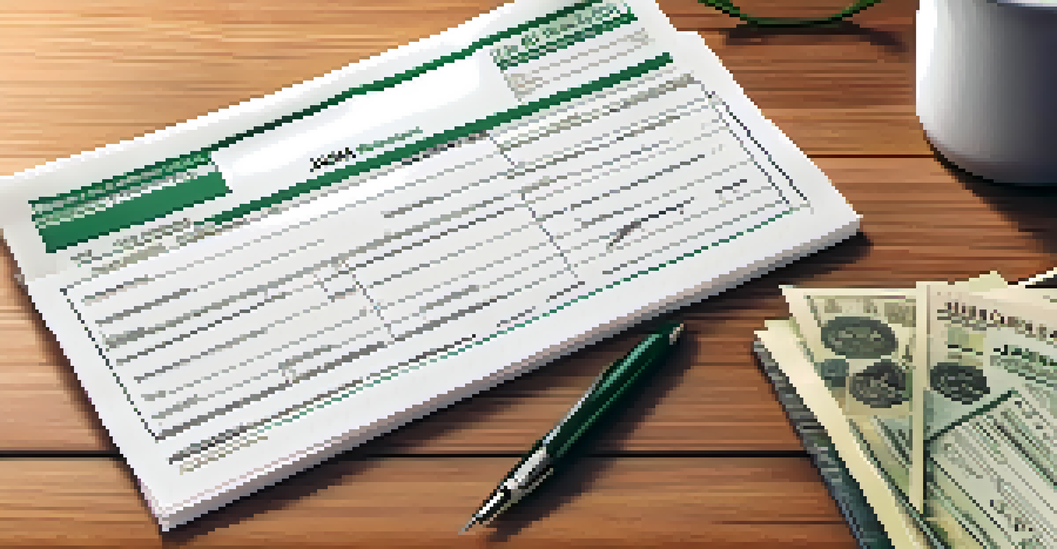 A close-up of a USDA loan application form and financial documents on a table.