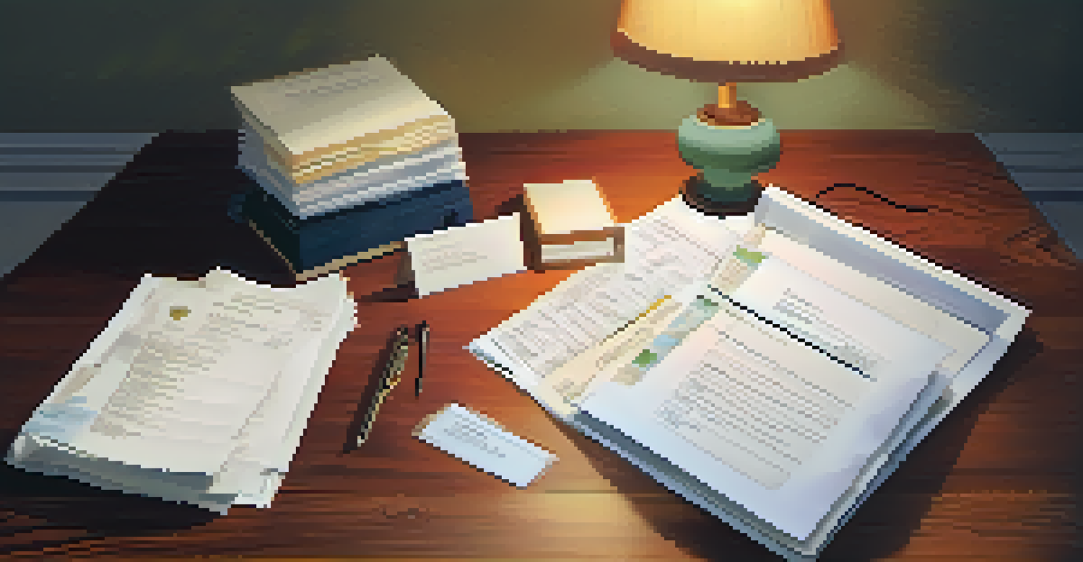 An organized folder containing HOA documents on a wooden table.