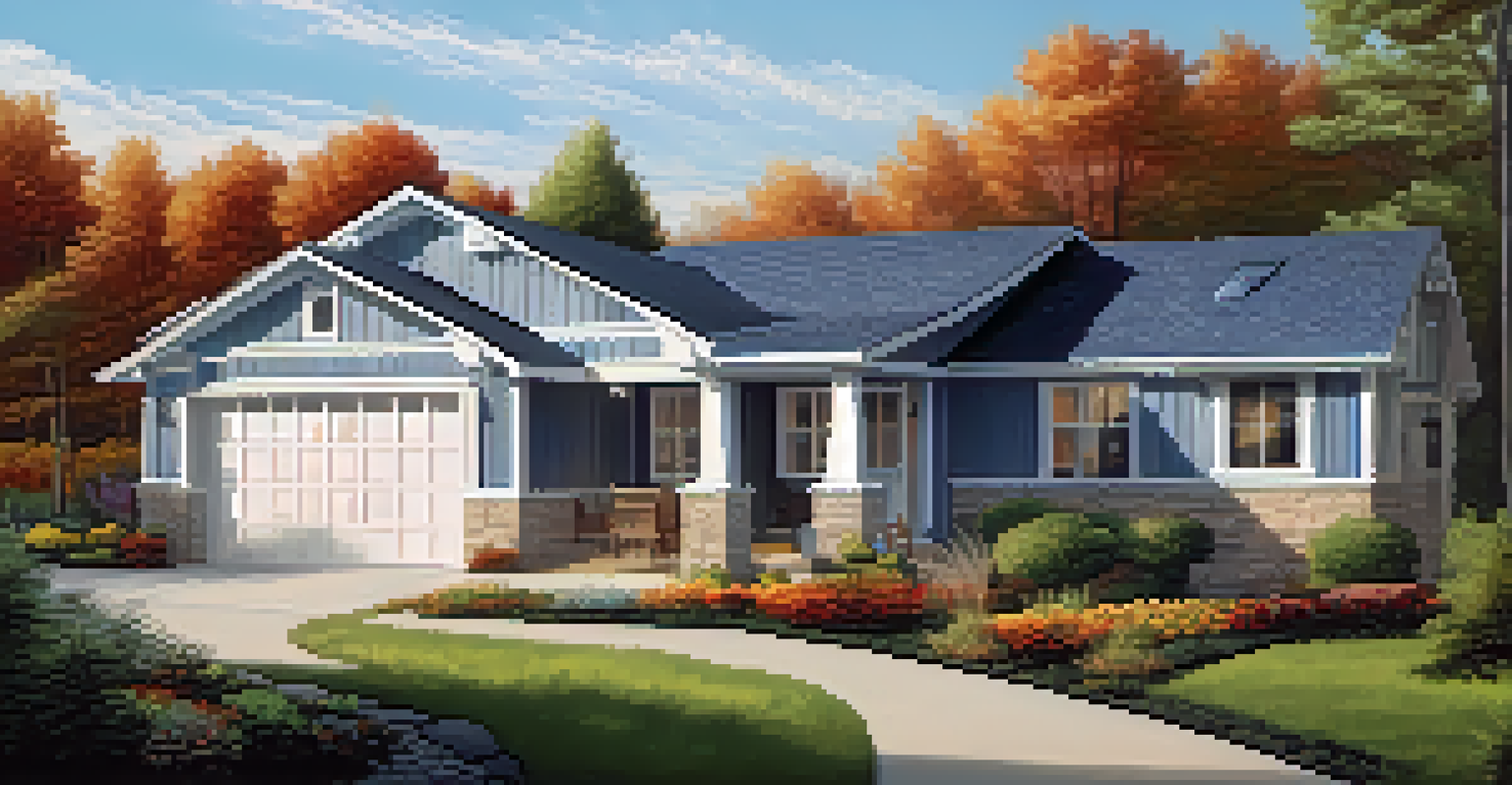 A house with fire-resistant features and safety equipment in an outdoor setting, showcasing fire safety measures.