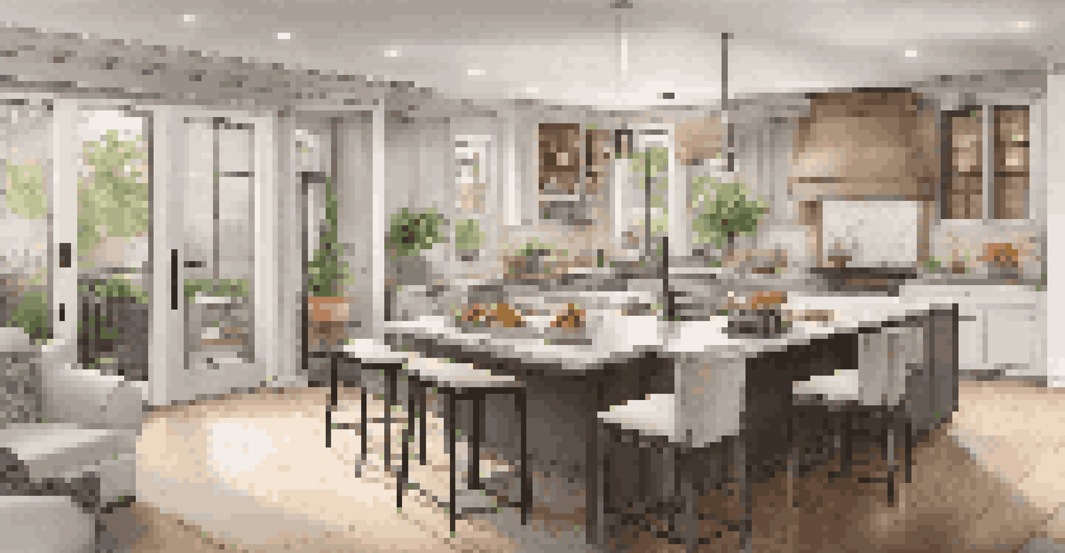 A computer screen displaying a 3D virtual tour of a luxury kitchen, with modern appliances and a cozy dining area.