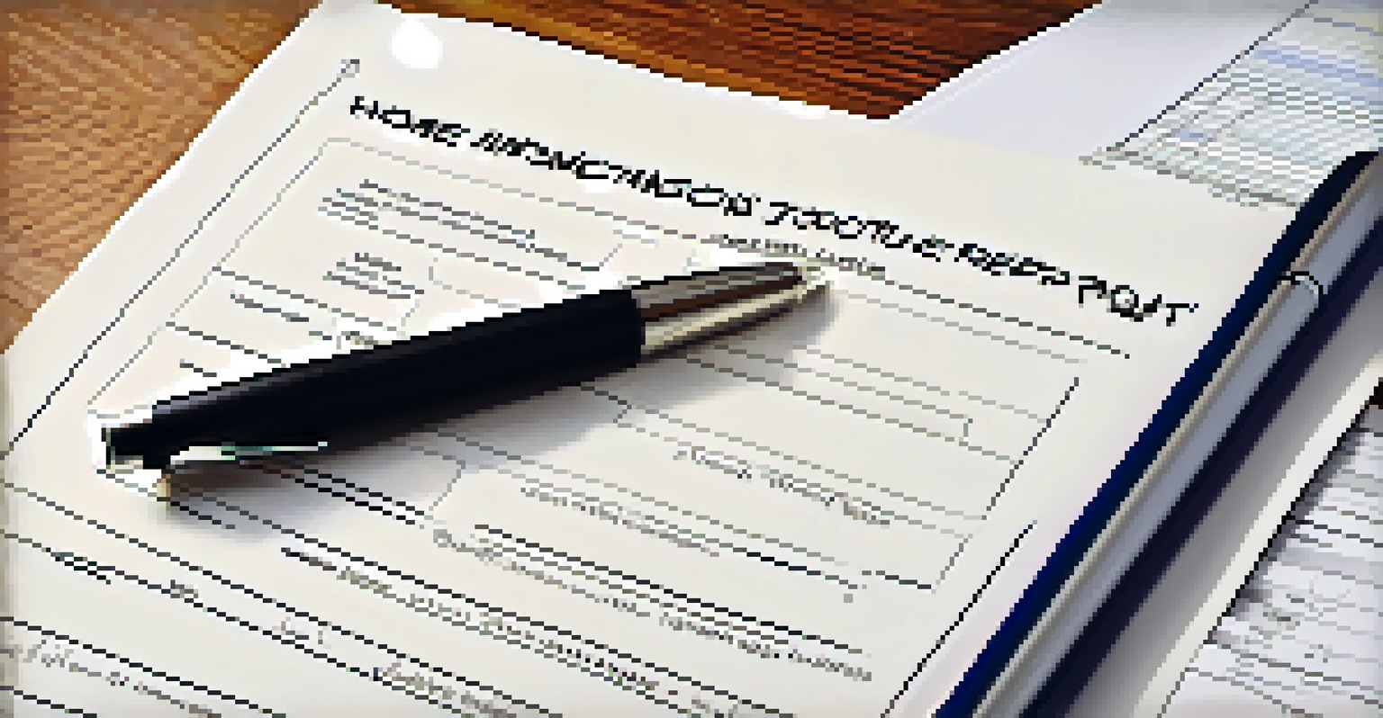 A close-up of a home inspection report on a wooden table, illuminated by soft natural light.