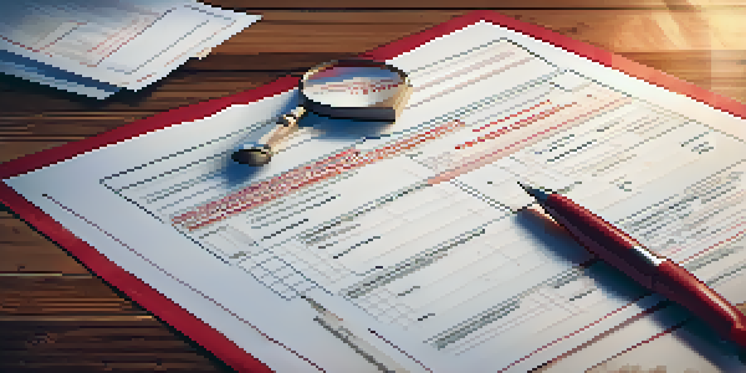 A detailed home inspection report on a wooden table with a magnifying glass and clipboard.