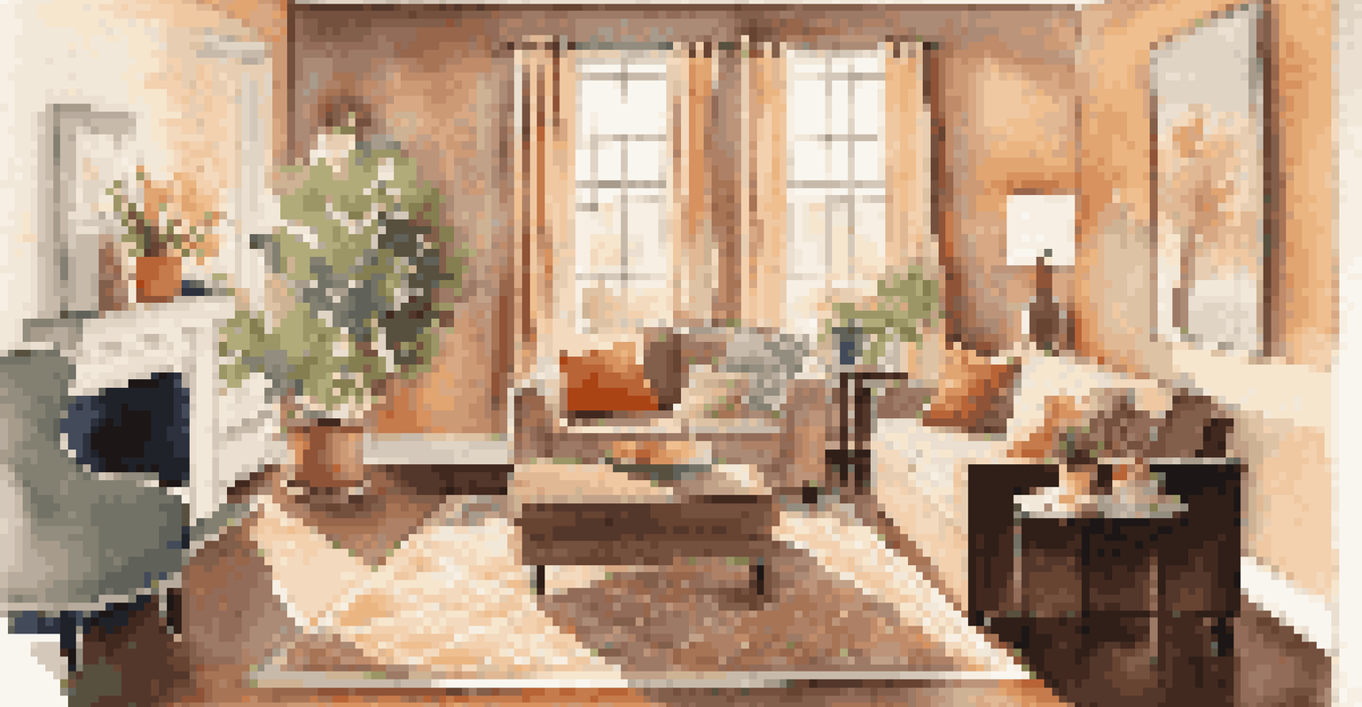 A cozy living room in a new home, filled with warm sunlight and inviting decor, symbolizing the joy of homeownership.