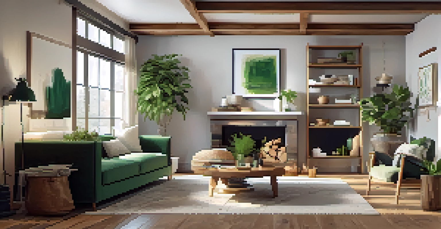 A bright living room in the middle of renovation, with modern and rustic features, illuminated by natural light.