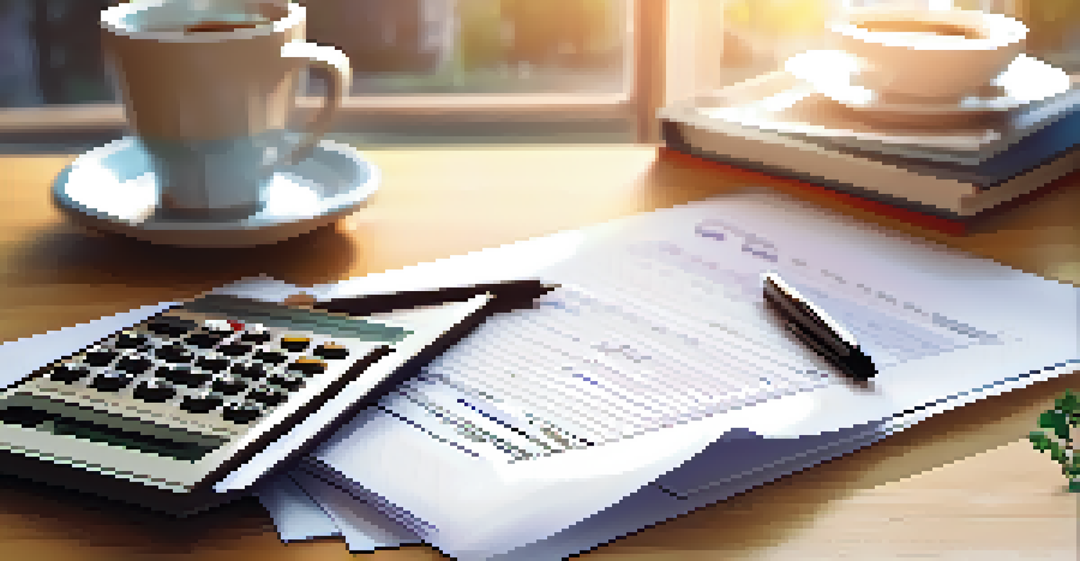 Close-up of a property tax assessment document on a desk, with a calculator and a cup of coffee, highlighting the importance of assessments for school funding.