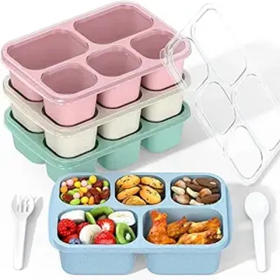 5-Compartment Meal Prep Lunch Containers (4-Pack)