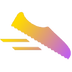 shoe with speed lines behind icon