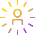 person surrounded by dashed lines in a circle icon