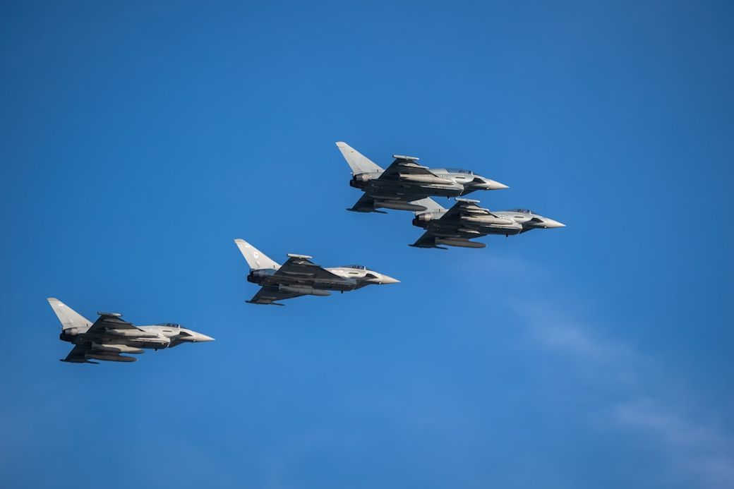 Eurofighter Typhoon  / RAF and Luftwaffe flypast — Credit: Photo by SaiKrishna Saketh Yellapragada on Unsplash