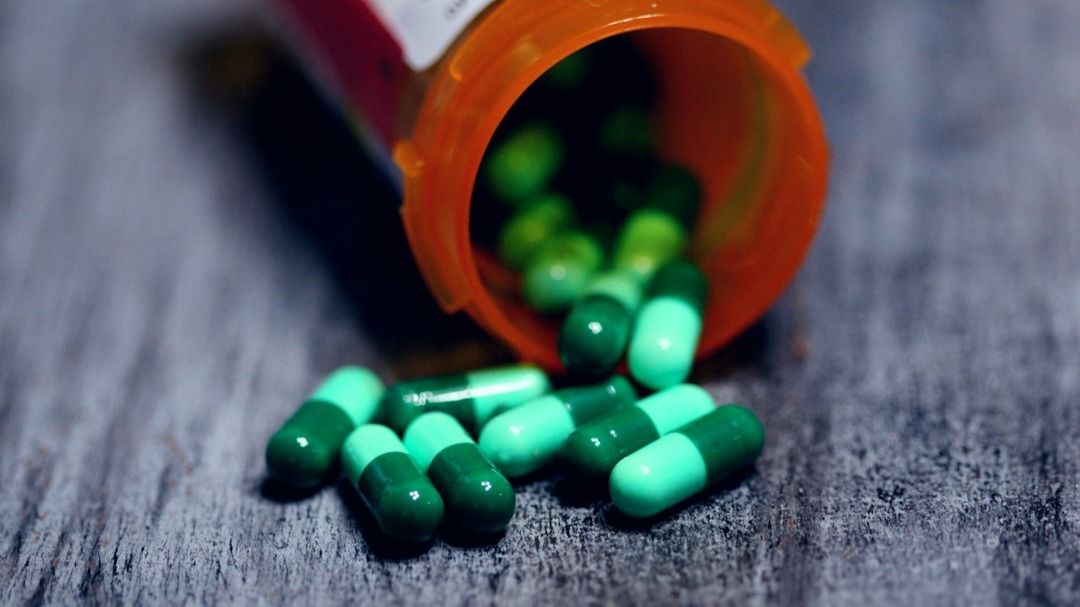 Bottle of prescription medication.