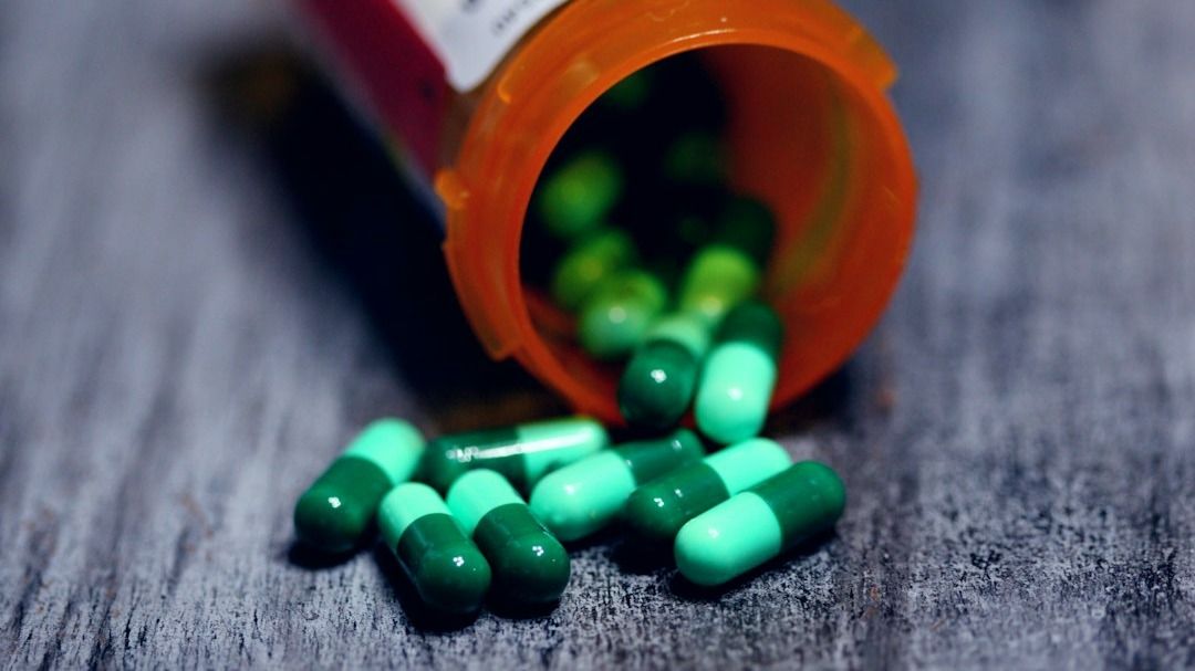 Bottle of prescription medication.
