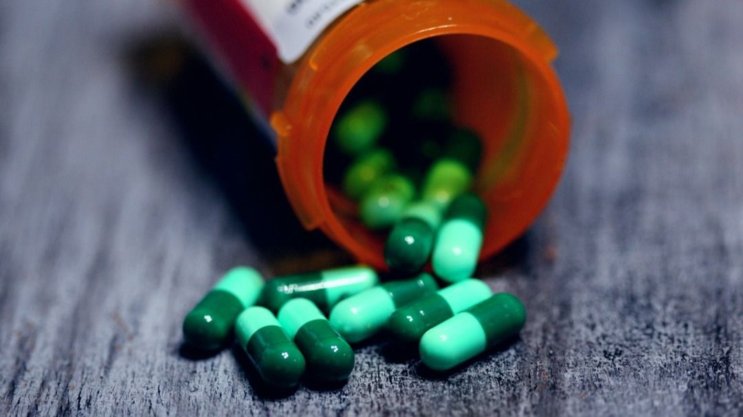 Bottle of prescription medication.