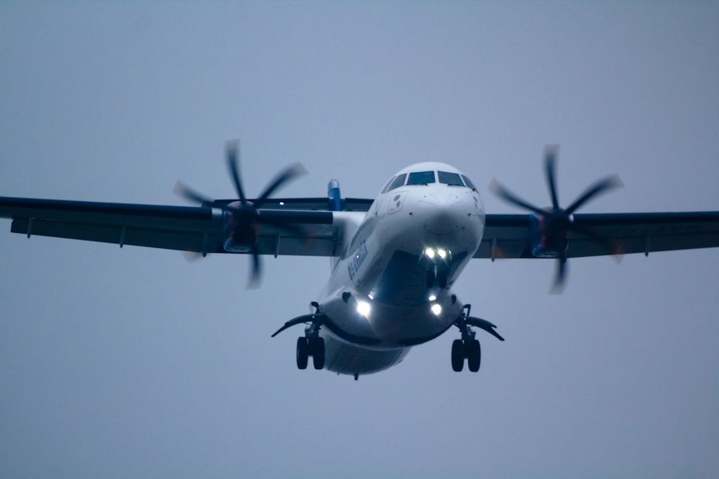 A passenger ATR 72-600 of US-Bangla Airlines approaching to land. — Credit: Photo by Bornil Amin on Unsplash
