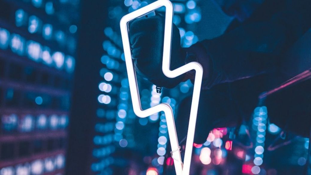 The way the bokeh surrounds this neon sign makes me feel energetic. — Credit: Photo by Max Bender on Unsplash