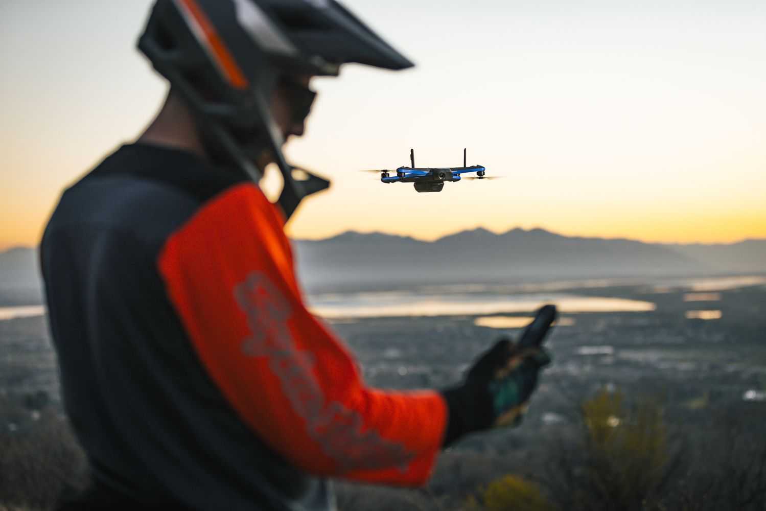 skydio follow me drone for mountain biking