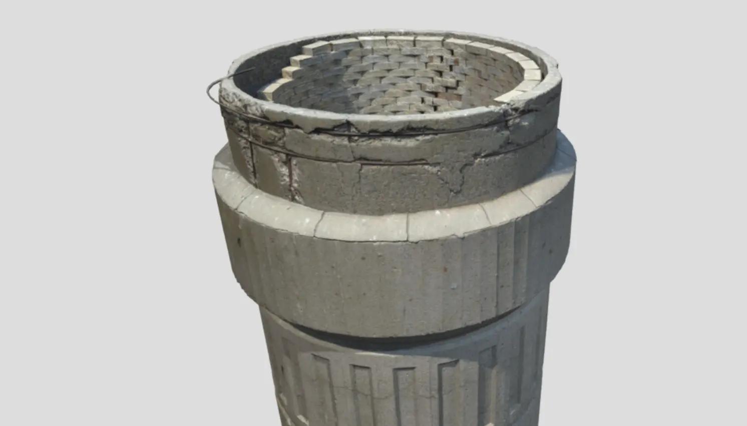 3D model scan of a construction tower 