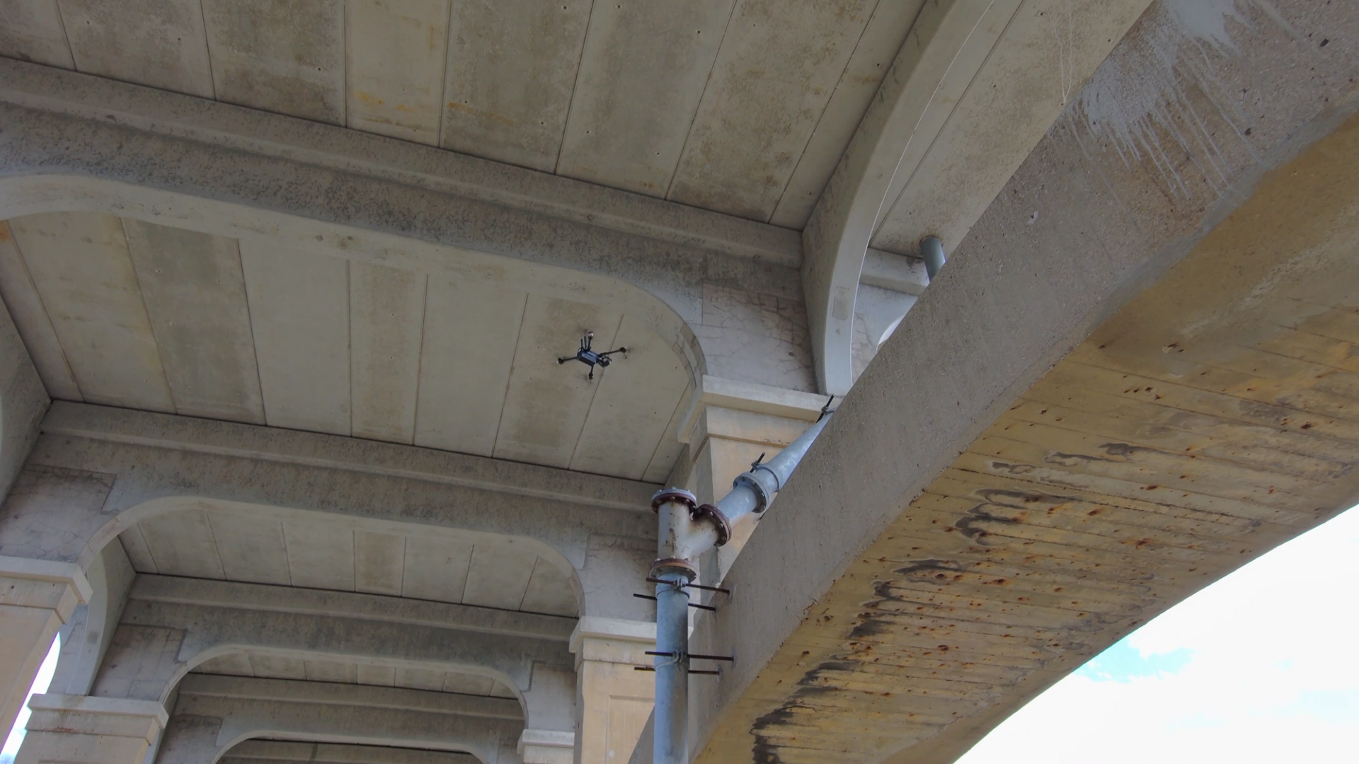 drone under bridge