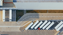 aerial view of distribution center