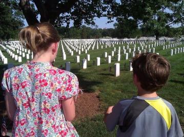 children learning about the history of Memorial Day (circa 2010).