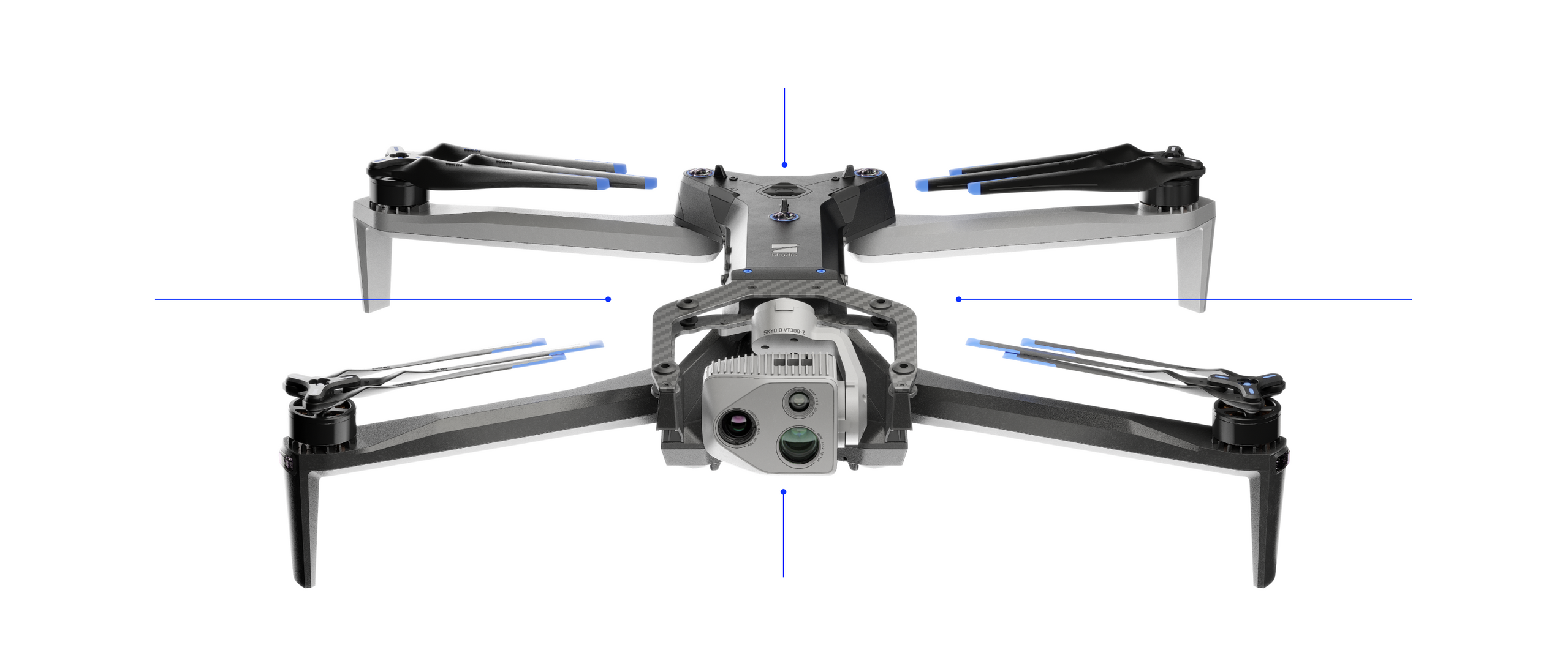 skydio z1 with lines to attachment area