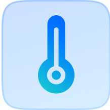 Thermometer icon for Skydio's thermal camera