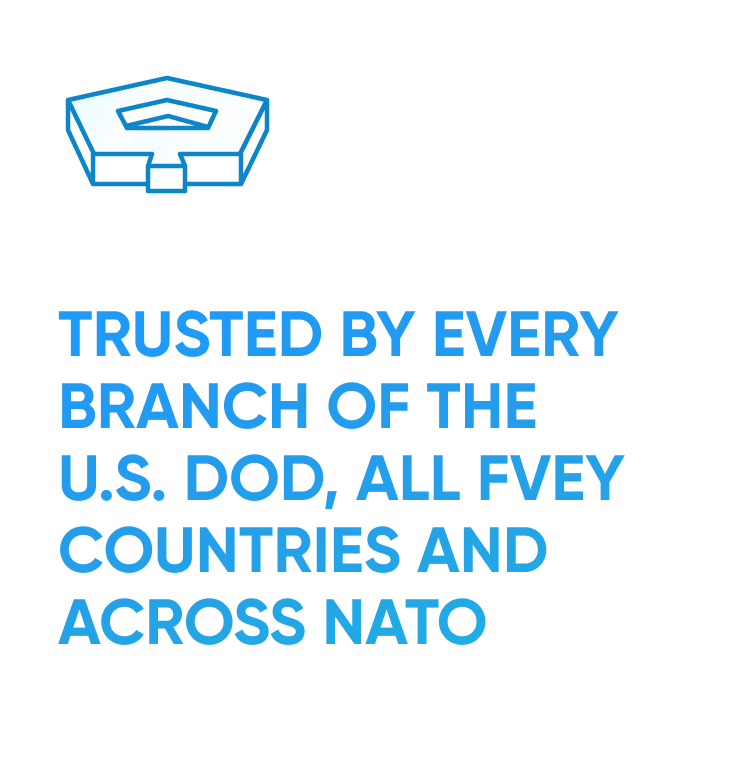 pentagon icon with text every branch of DOD trusts Skydio