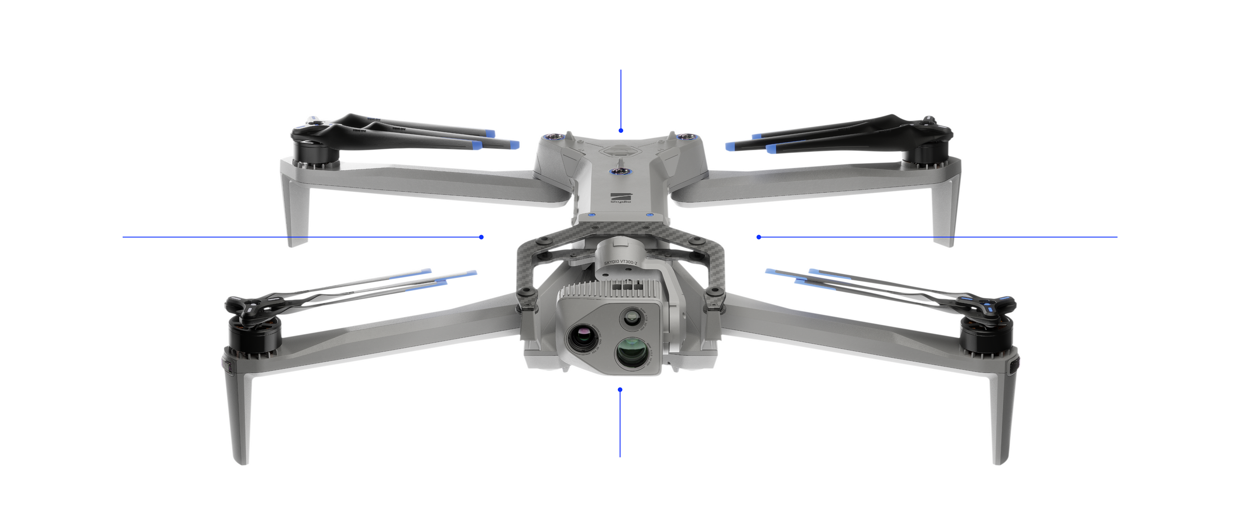 skydio z1 with lines to attachment area
