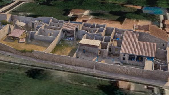 Screenshot of the 3D model of the I.14 insula facing west.