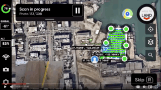 Monitor the drone in-flight with status tracking overlays