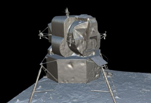 Sketchfab Matcap View of the Lunar Lander 3D Model