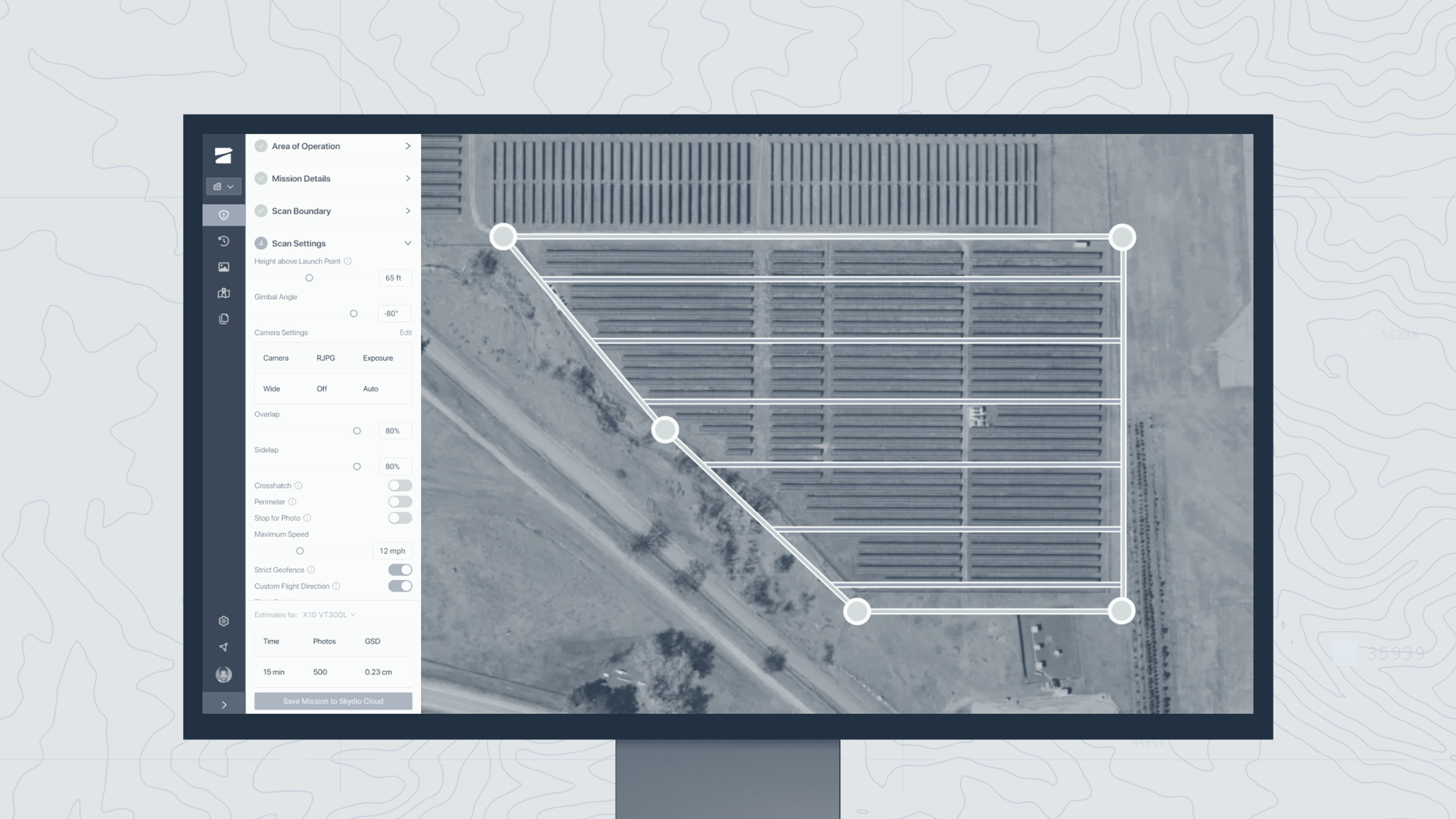 graphic of how a Skydio drone can be operated remotely to inspect assets in a solar field