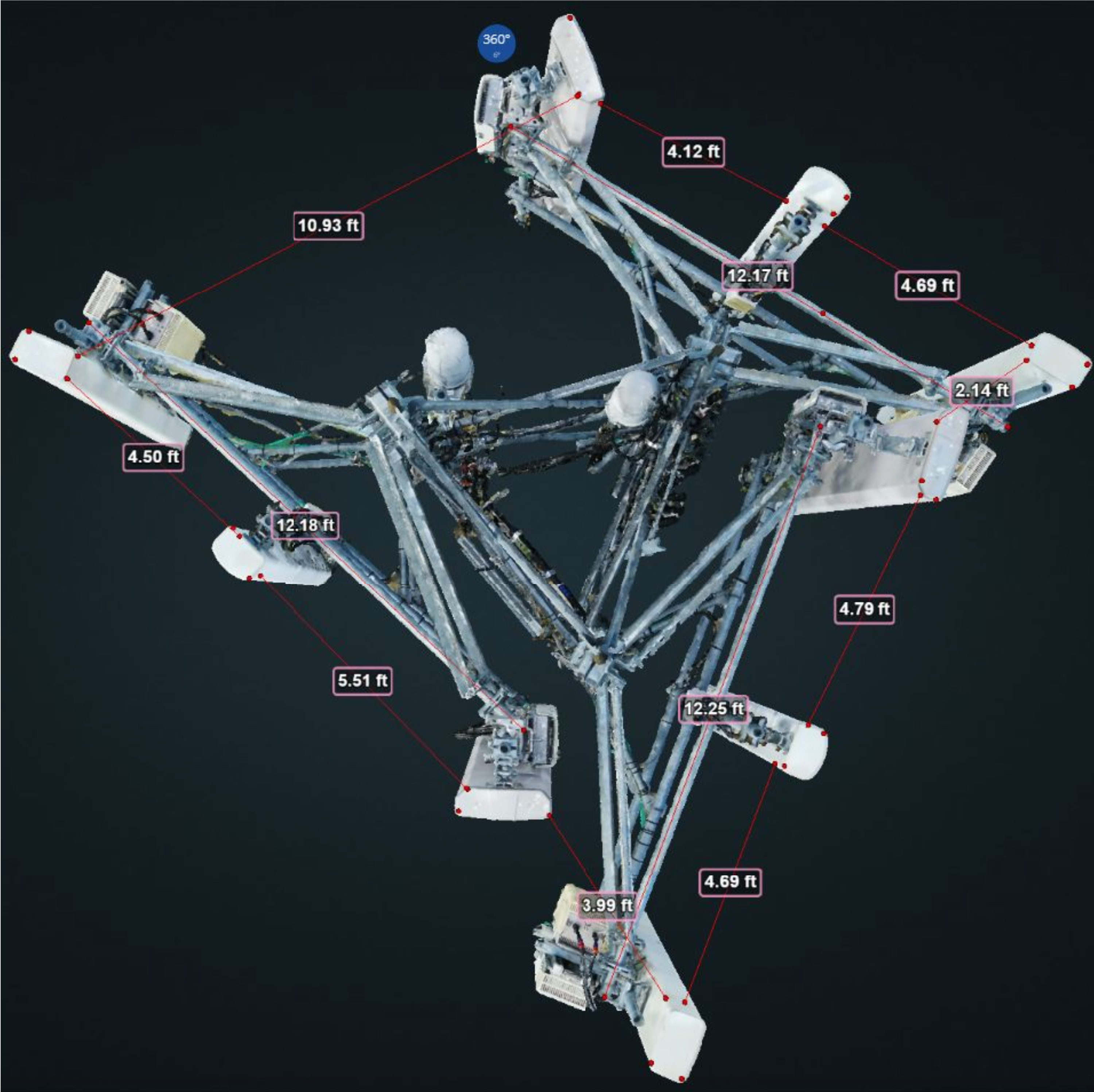 3D Model of cell tower with Optelos drone