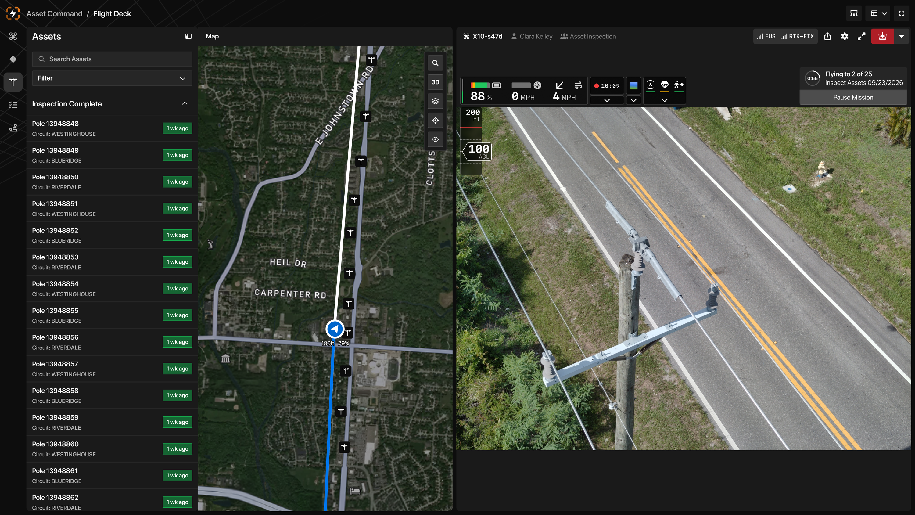 Skydio Asset Command software dashboard - Remotely automated inspections