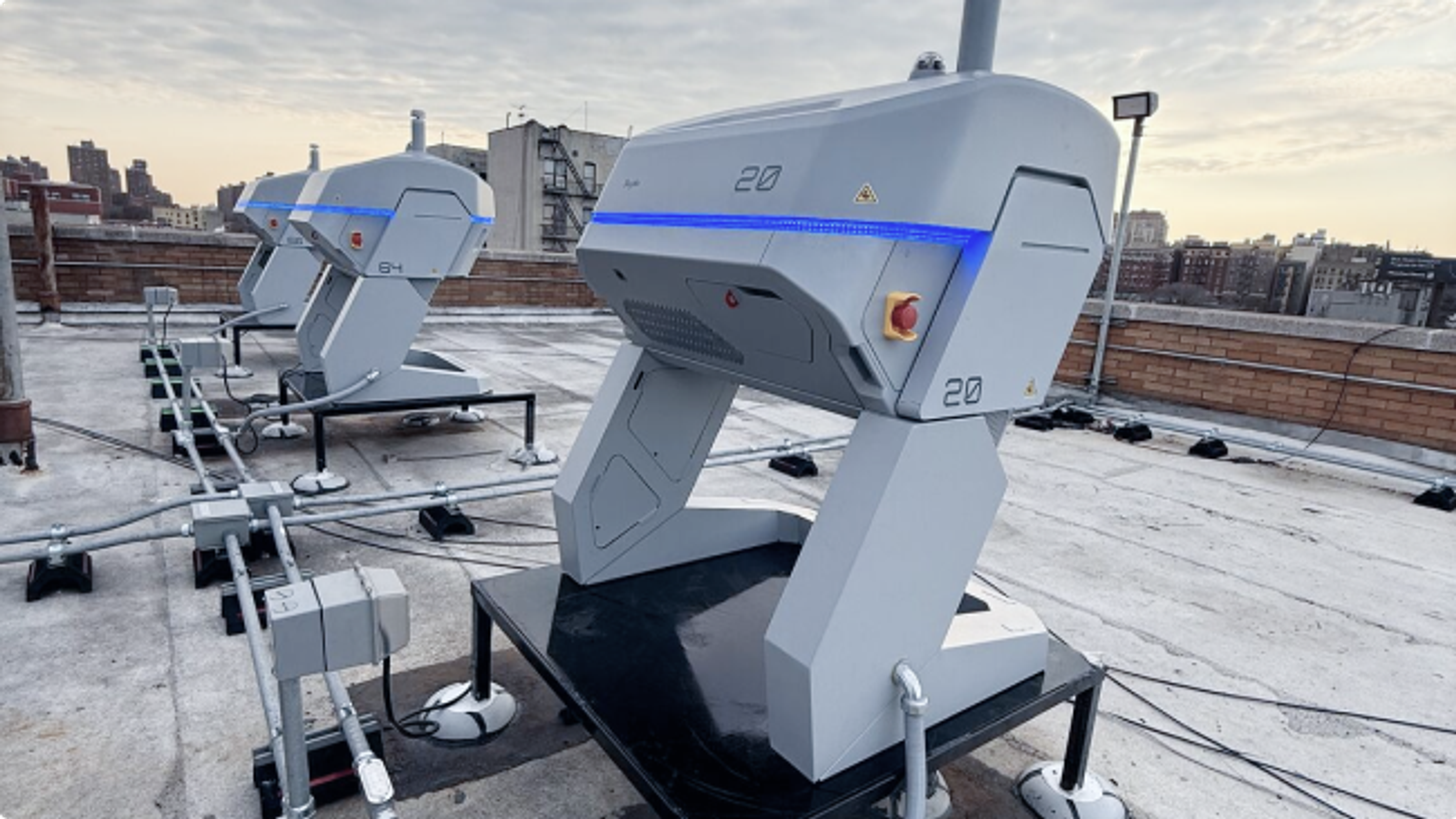 Skydio Dock hive installation on rooftop of Police station