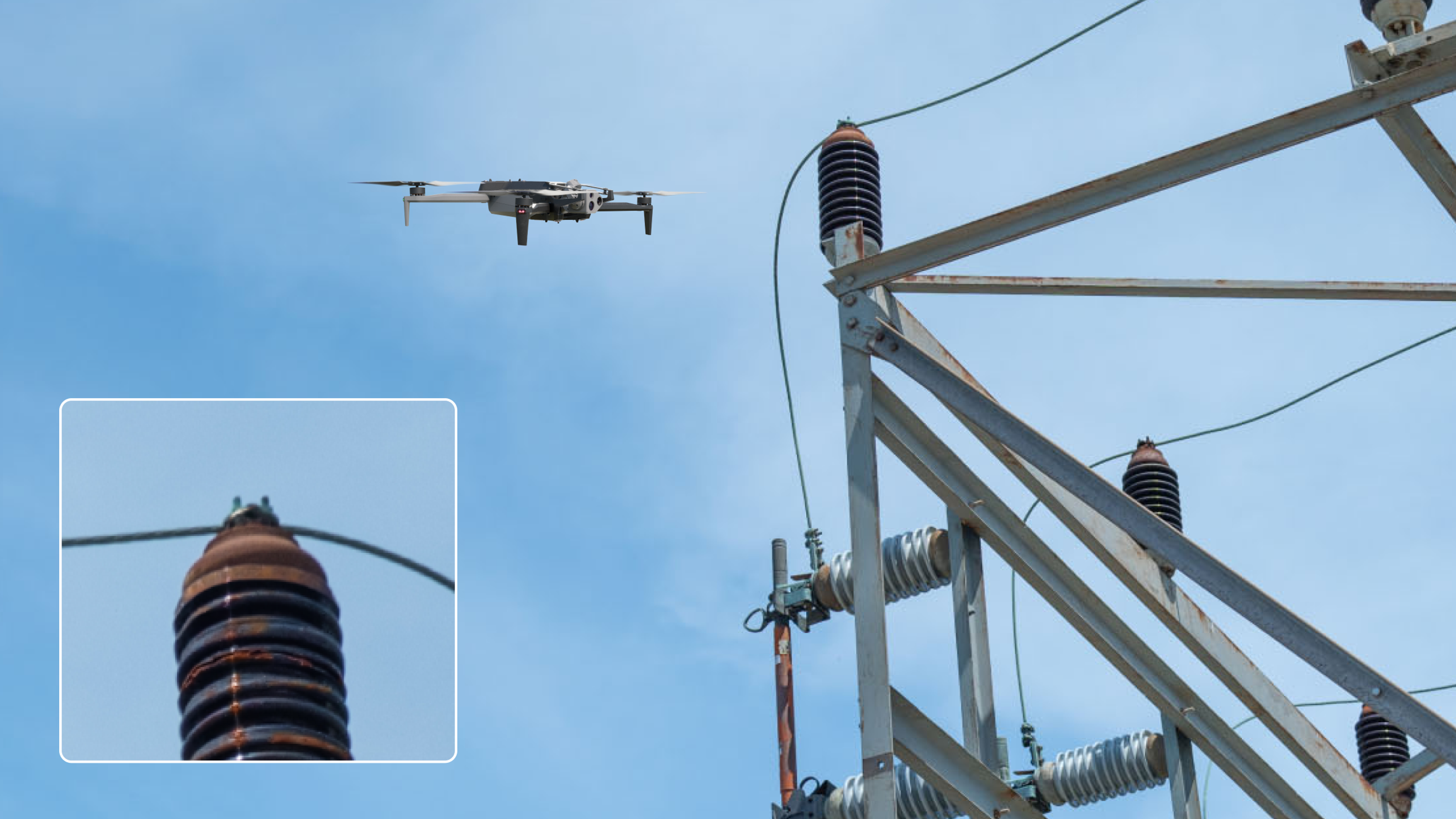 Skydio X10 drone inspects utilities substation components for wear