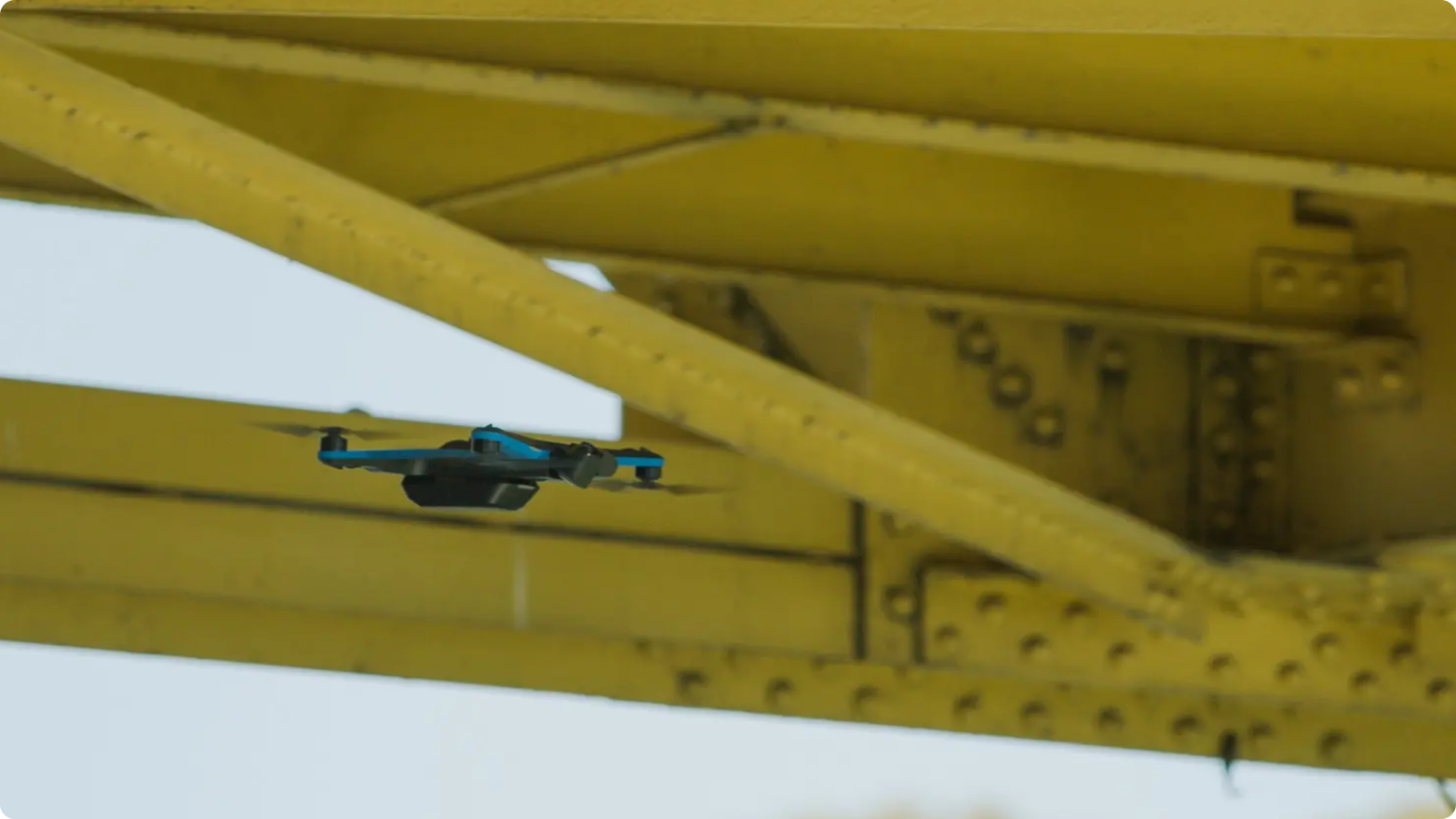 Skydio S2+ drone flying bridge inspection