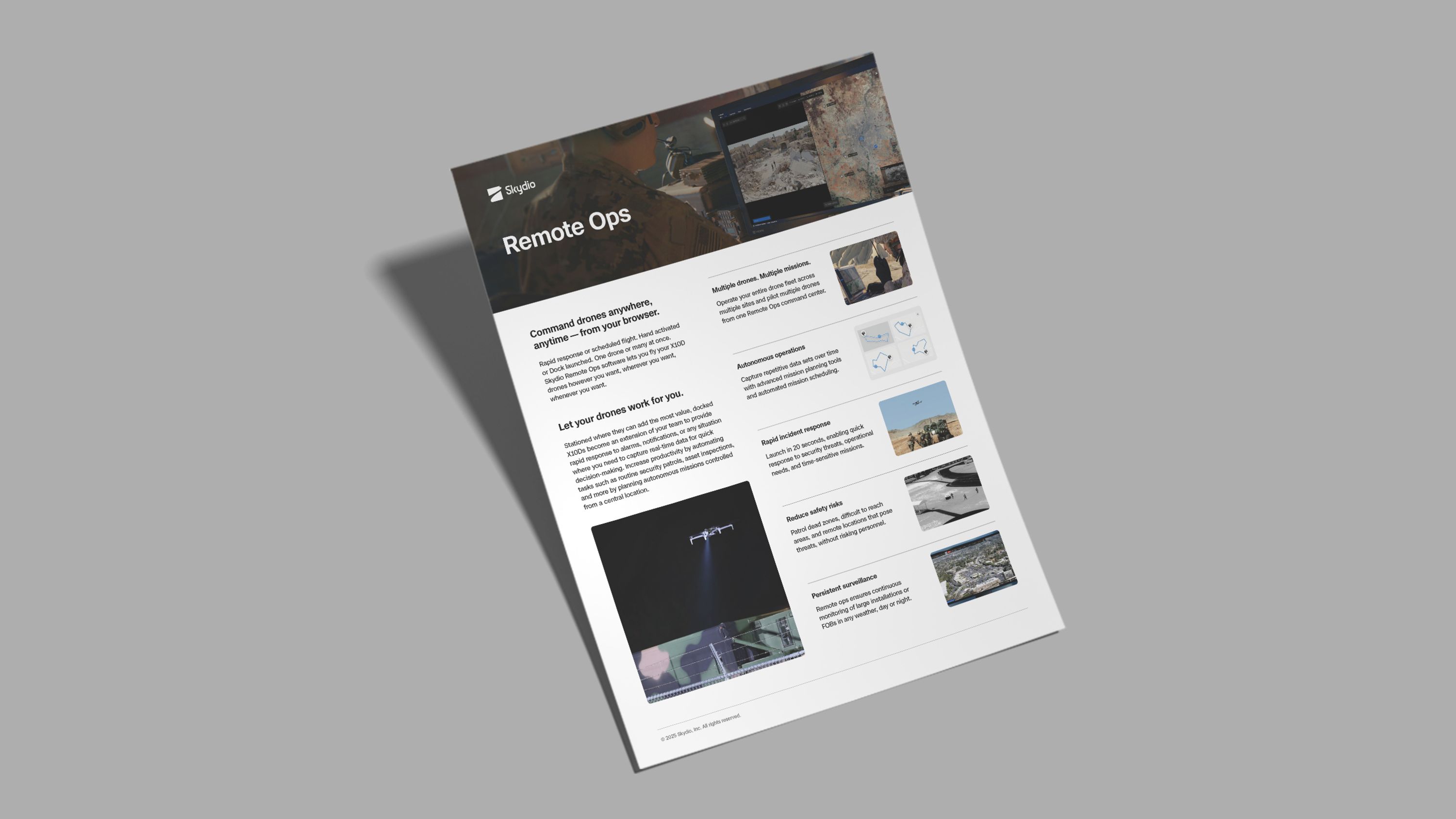 image of Skydio Remote Ops software data sheet