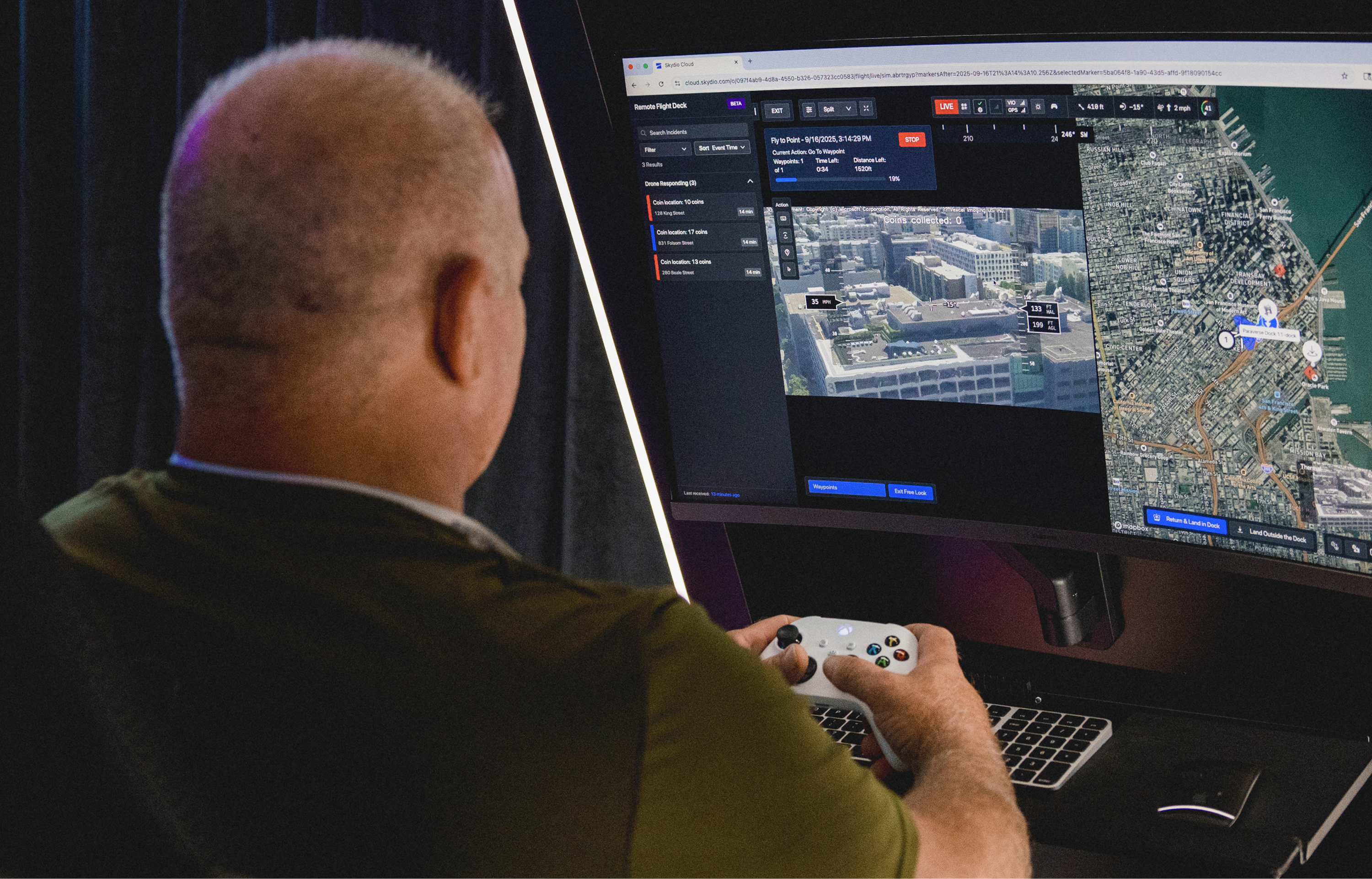 Man training in Skydio Cloud 