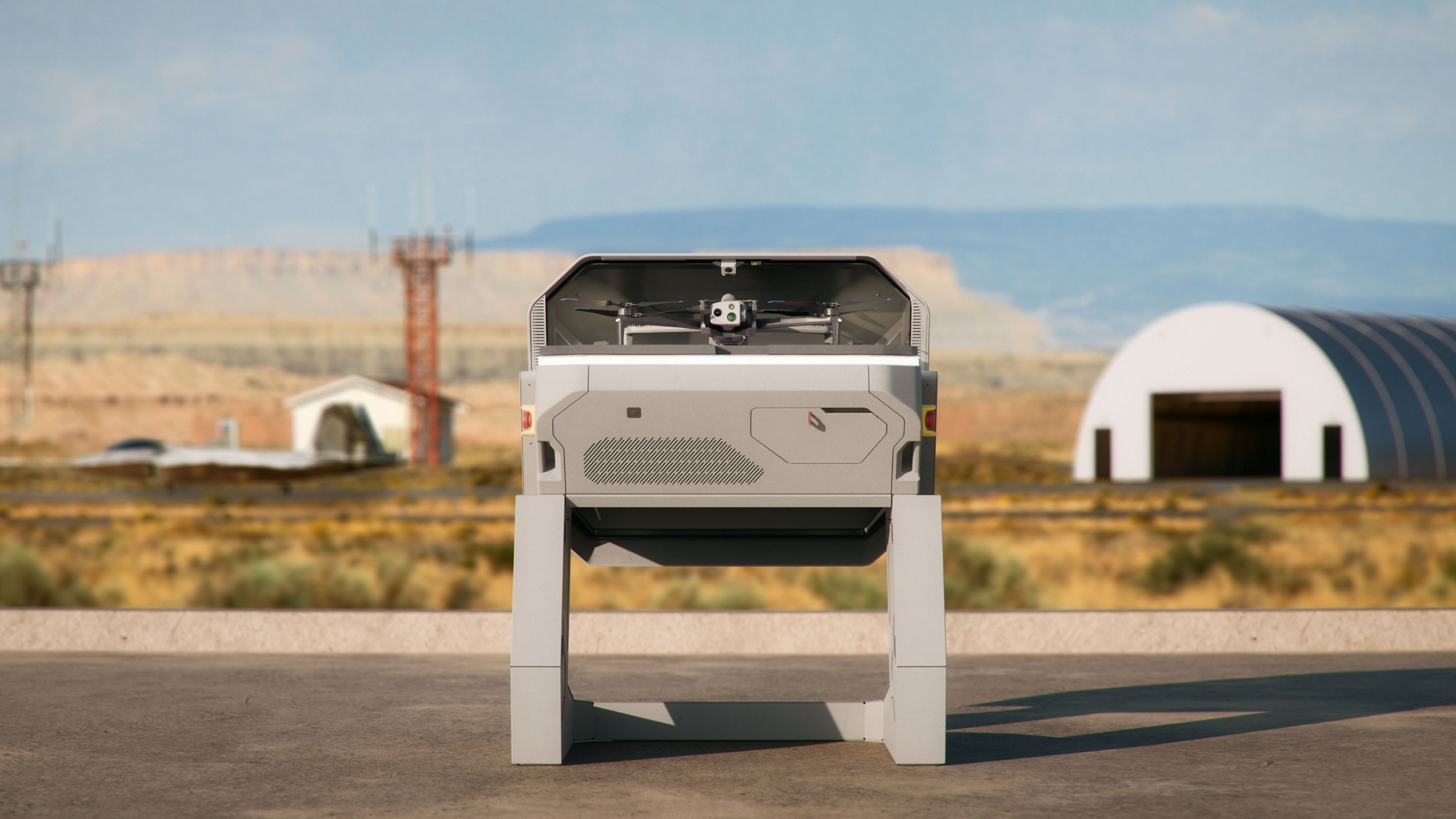 Skydio Dock for x10D installed at military base in a remote location