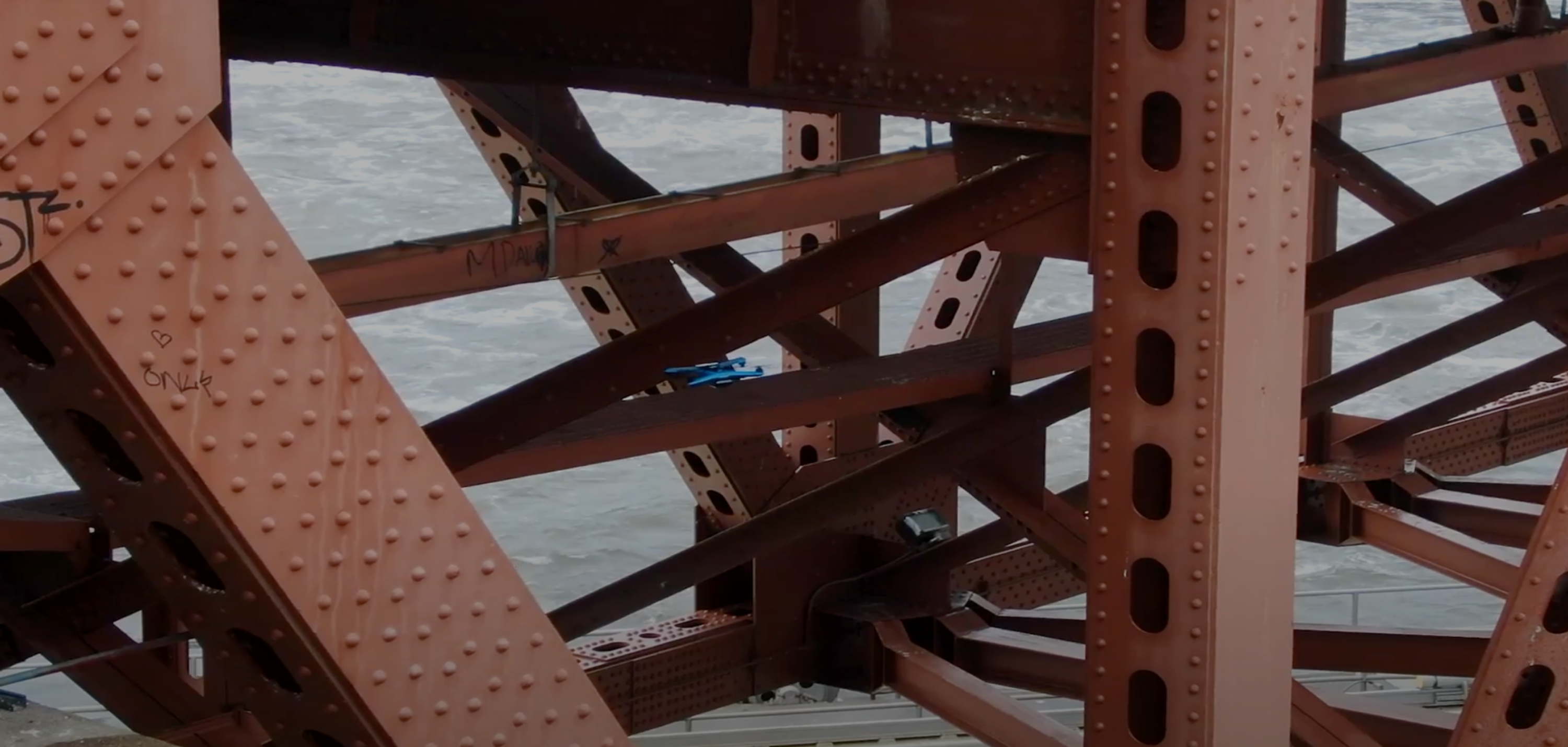 Skydio S2+ drone flying a bridge inspection